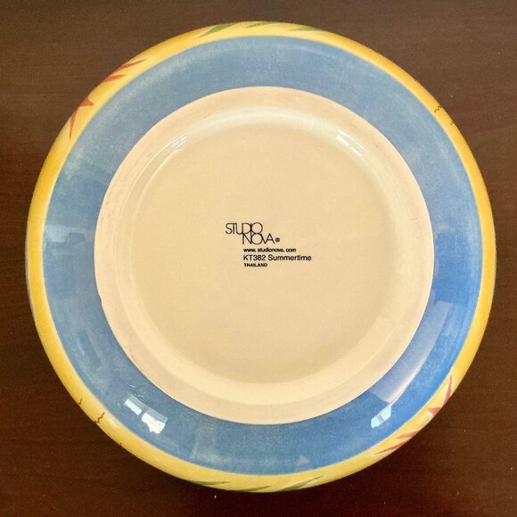 GUC Studio Nova KT382 'Summertime' Decorative Ceramic Salad / Serving Bowl - Picture 5 of 8